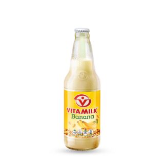 Vitamilk Banana Soymilk Drink Glass Bottle 300Ml