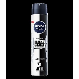 Nivea Men Spray Invisible Black&White Male 200Ml