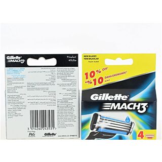 Gillette : Mach 3 Cartridge - Pack Of 4