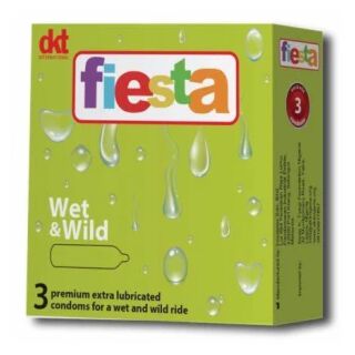 Fiesta Wet & Wild Premium Condom X3