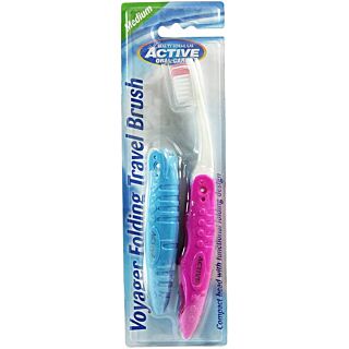 Beauty Formula Voyager Folding Travel Brush Med 2P