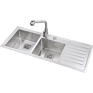 DOUBLE BOWL SINK 80X43CM+BASKET+BOARD+KIT:9S0056