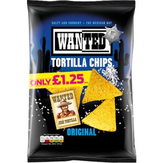 Wanted Tortilla Chips Salty & Crunchy 125G