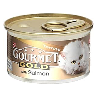 GOURMET GOLD CAT TERRINE& SALMON 85G