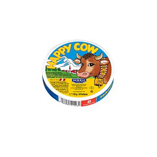 Happy cow processed creamy cheese triangles 120g